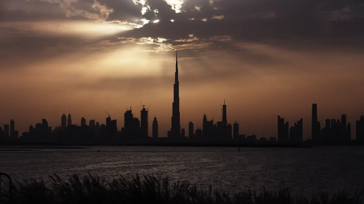 Dubai skyline and United Arab Emirates travel destination